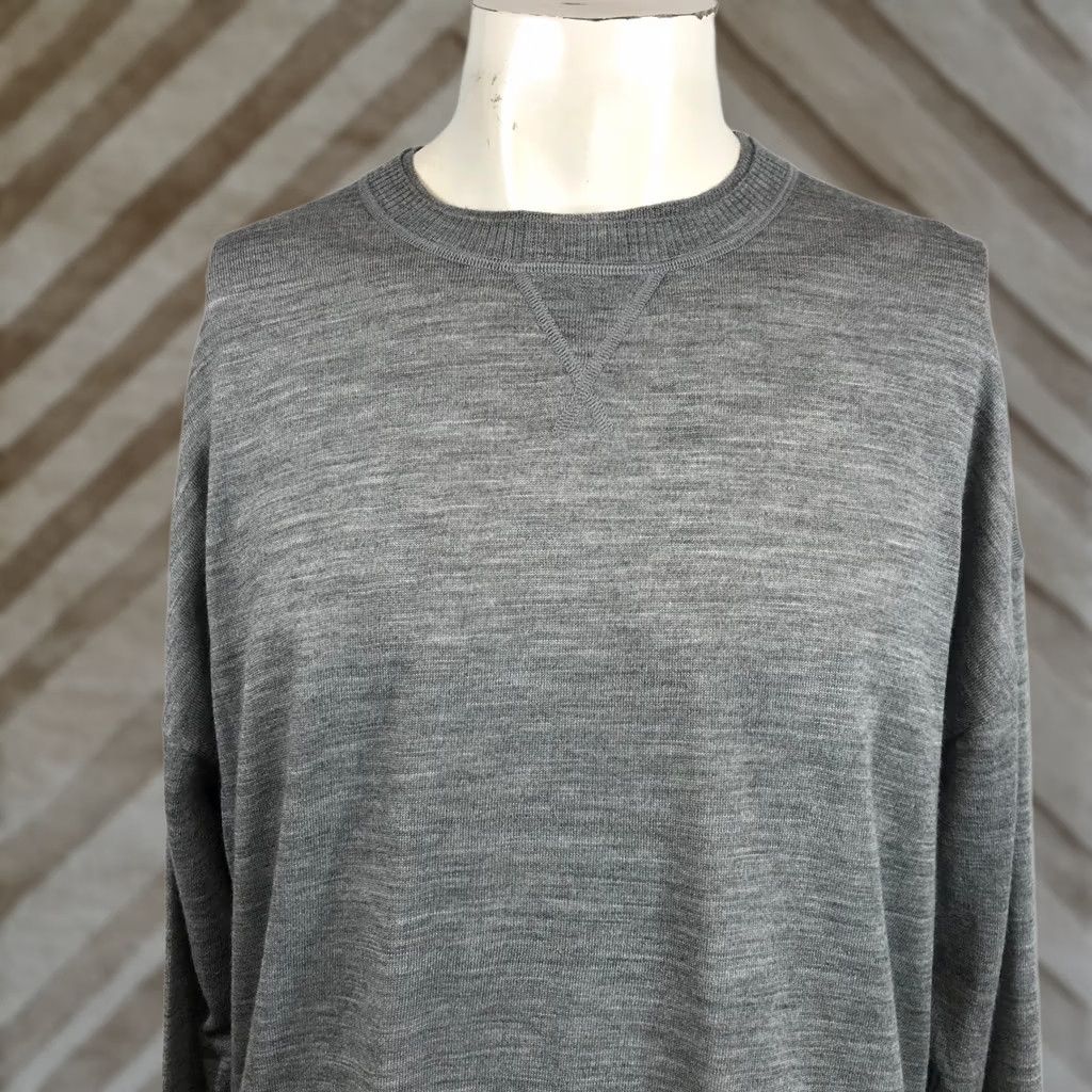 J.Crew J.Crew Mens XL Merino Wool Crewneck Sweater Heather Grey Fine Knit Pullover Size US XL / EU 56 / 4 - 1 Thumbnail