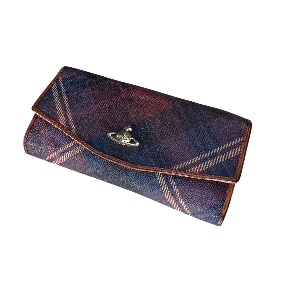 Vivienne Westwood 🌟VIVIENNE WESTWOOD TARTAN LEATHER LONG WALLET Size ONE SIZE - 4 Thumbnail