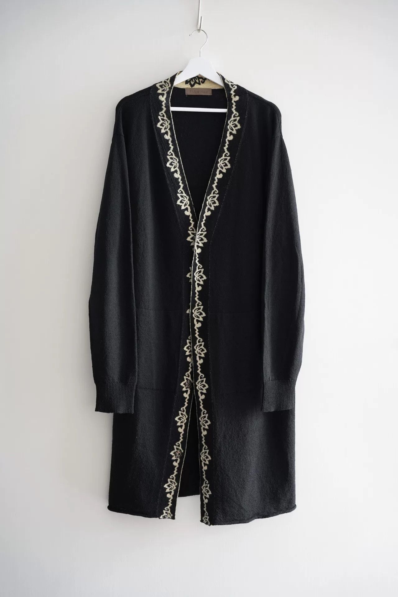 Yohji Yamamoto Yohji Yamamoto Black Wool Cardigan Size US M / EU 48-50 / 2 - 1 Thumbnail