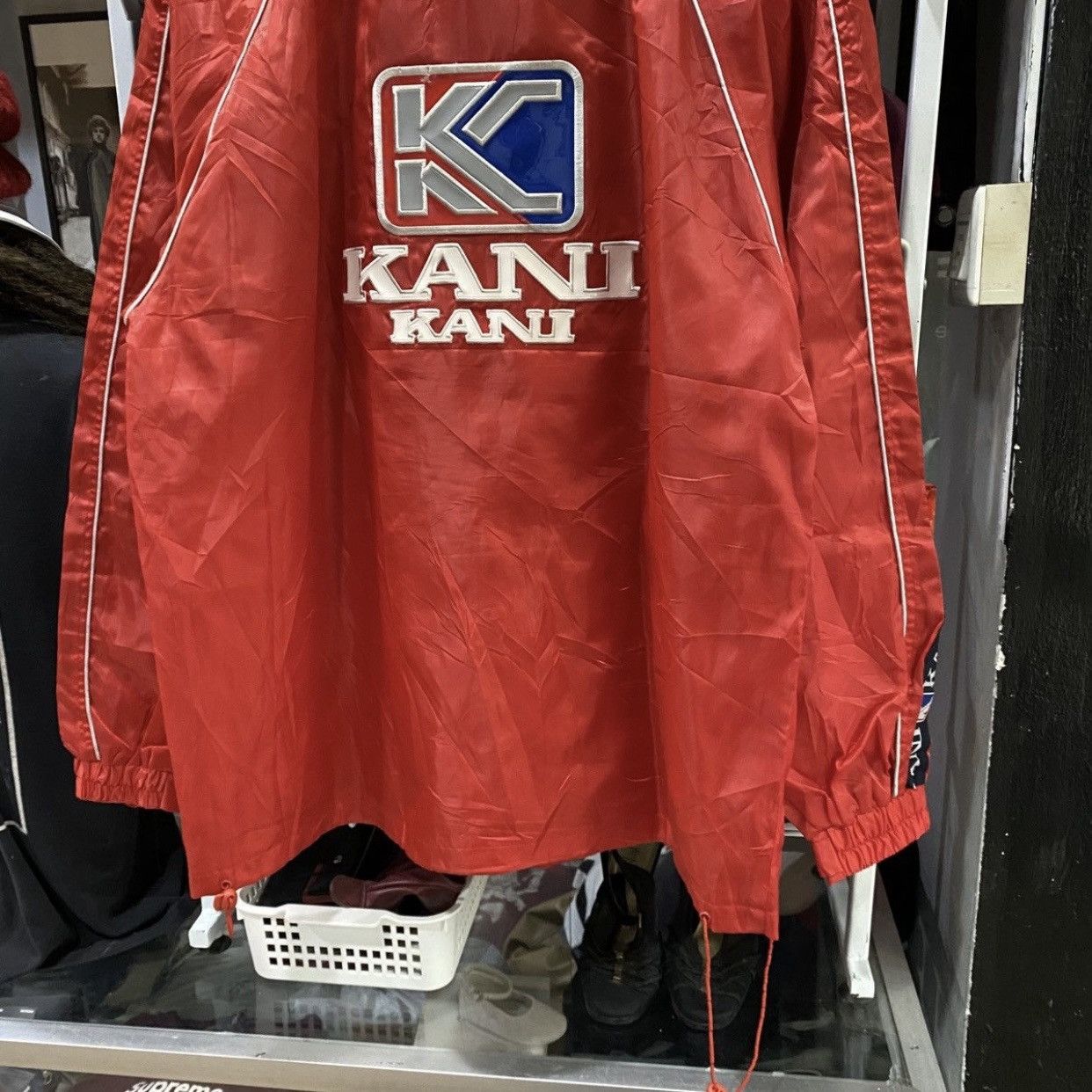 Karl Kani Vintage 90s Karl Kani Sport Big Logo Sidetape Windbreaker Size US L / EU 52-54 / 3 - 5 Thumbnail