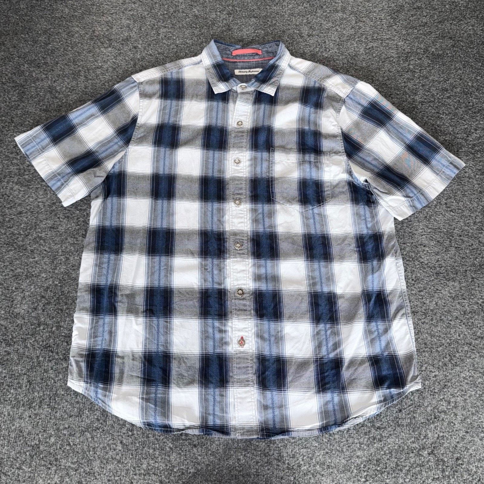 Tommy Bahama Tommy Bahama Shirt Mens Large Blue Plaid Short Sleeve Size US L / EU 52-54 / 3 - 1 Thumbnail