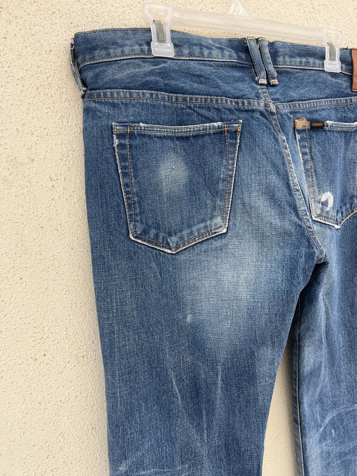 Chimala Chimala Japan Distressed Fade Denim Selvedge Jeans Size US 32 / EU 48 - 16 Thumbnail