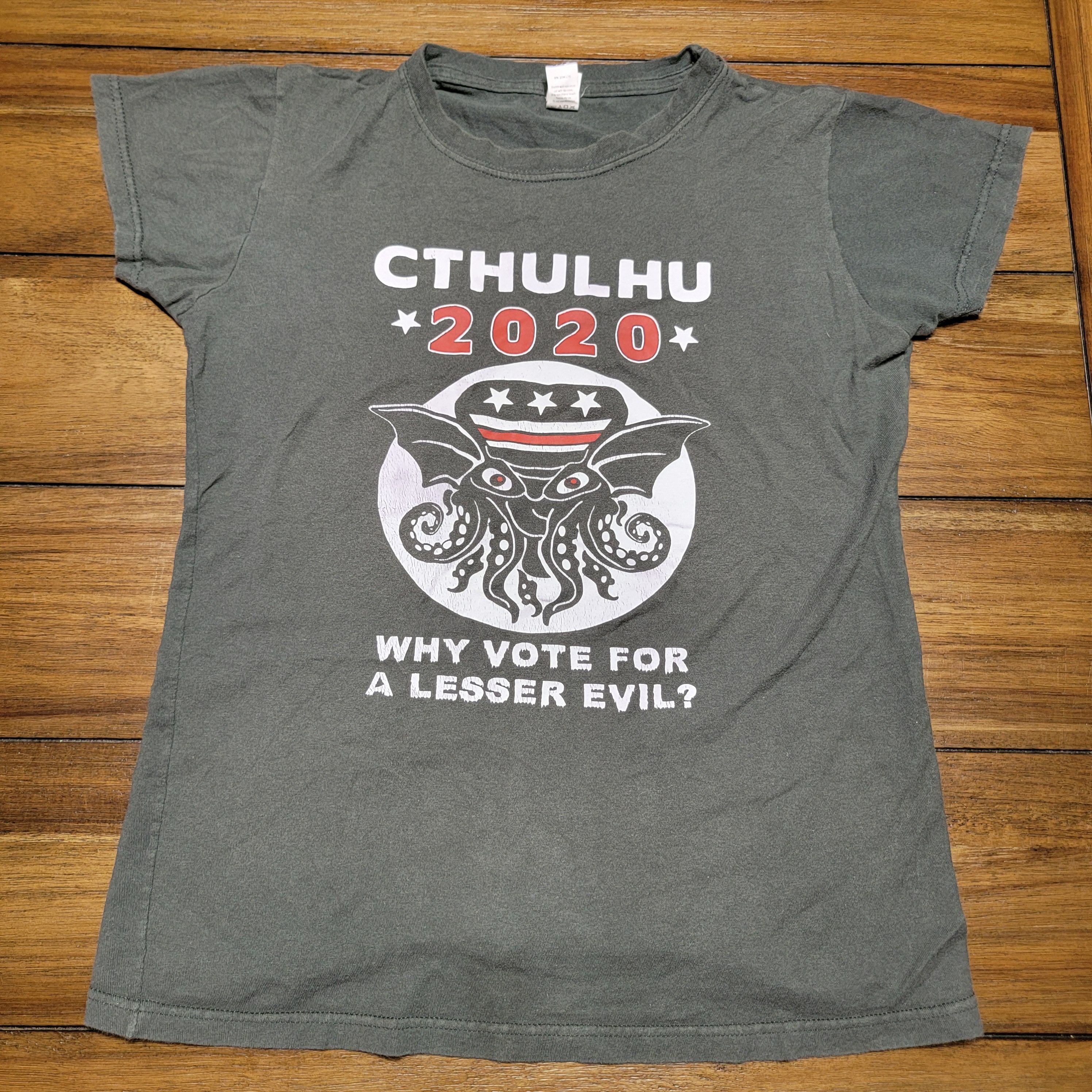 Tultex Tultex SS Green Tee "Cthulhu 2020" - Size Ladies Medium Size M / US 6-8 / IT 42-44 - 1 Thumbnail