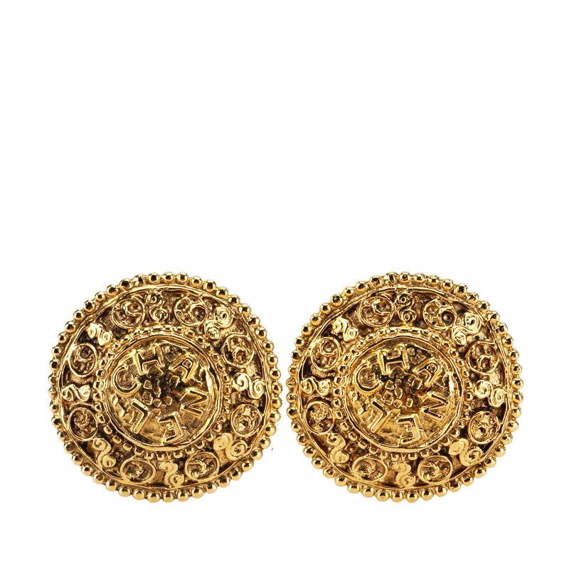 Chanel Chanel Chanel Coco Mark Round Earrings Metal Earrings DUTY FREE for USA Size ONE SIZE - 1 Thumbnail