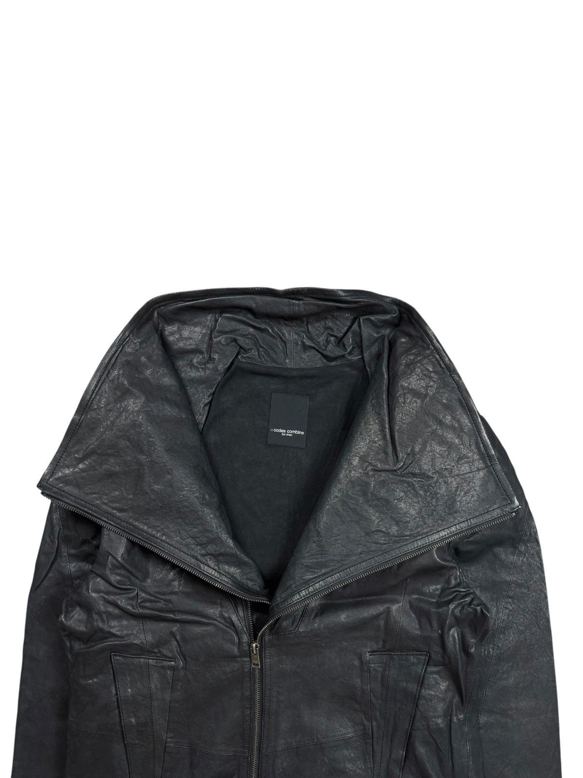 Tornado Mart 2000s Codes Combine - Asymetrical Zips Leather Jacket Size US M / EU 48-50 / 2 - 7 Thumbnail