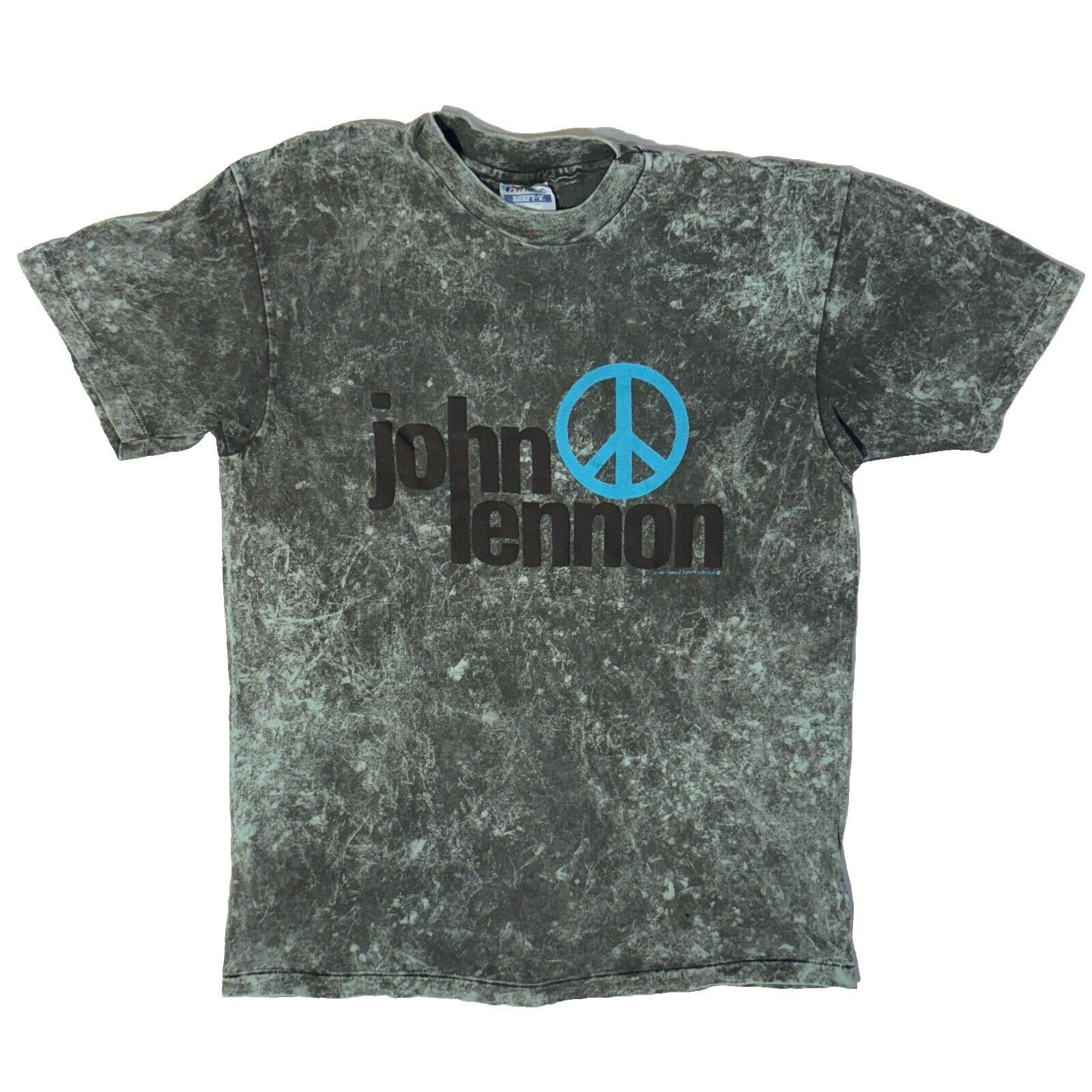 Hanes Vintage 80s John Lennon Tie Dye Peace Symbol The Beatles Tou 