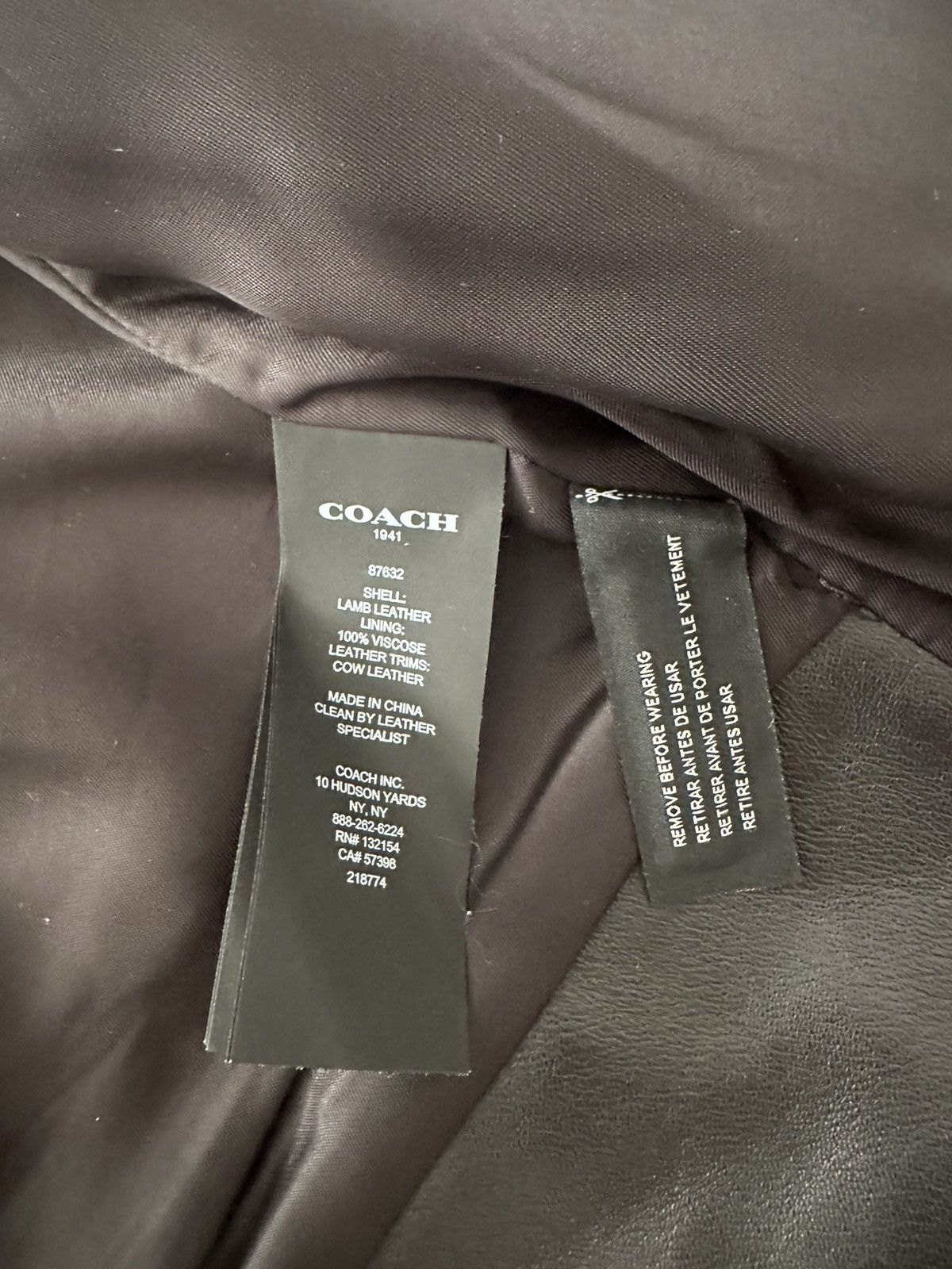 Coach Coach Leather Biker Jacket Black Size US S / EU 44-46 / 1 - 5 Thumbnail