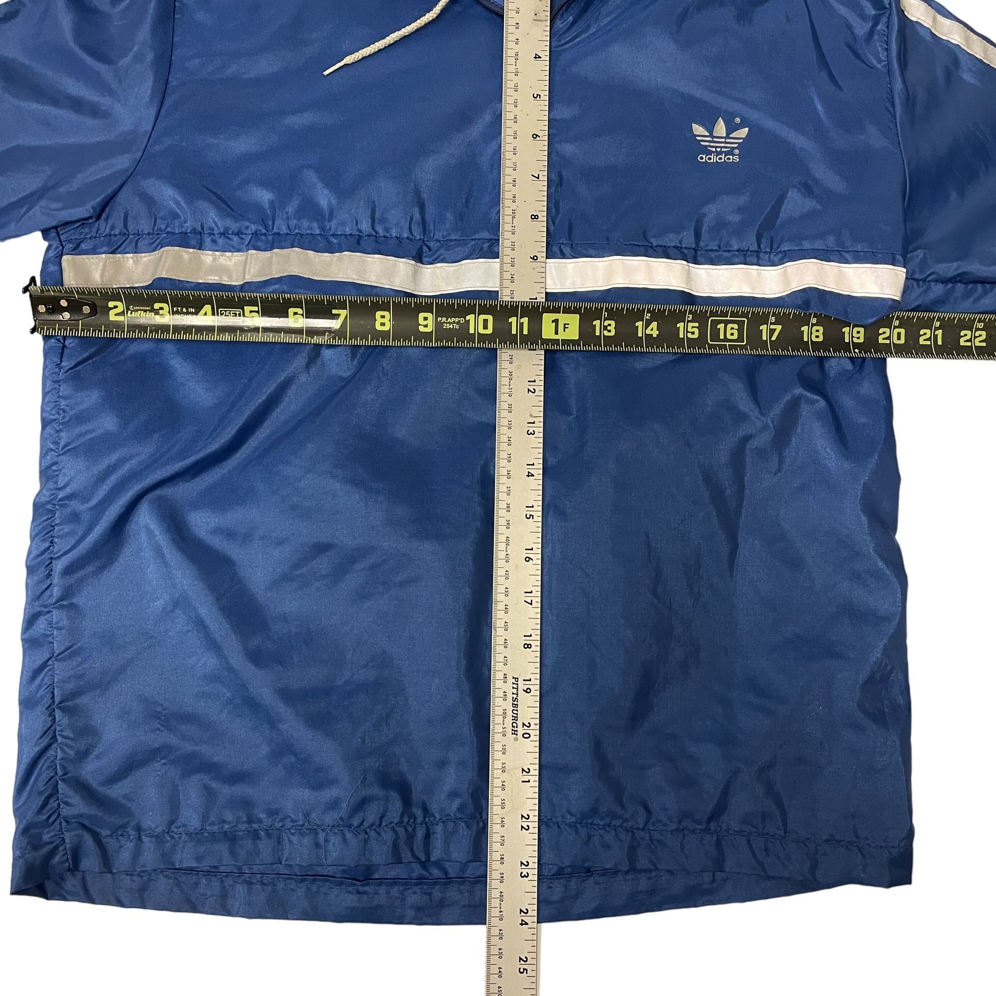 Adidas Vtg Adidas SHINY Antron Nylon Silver TREFOIL 3 Stripe Jacket Size US S / EU 44-46 / 1 - 8 Thumbnail