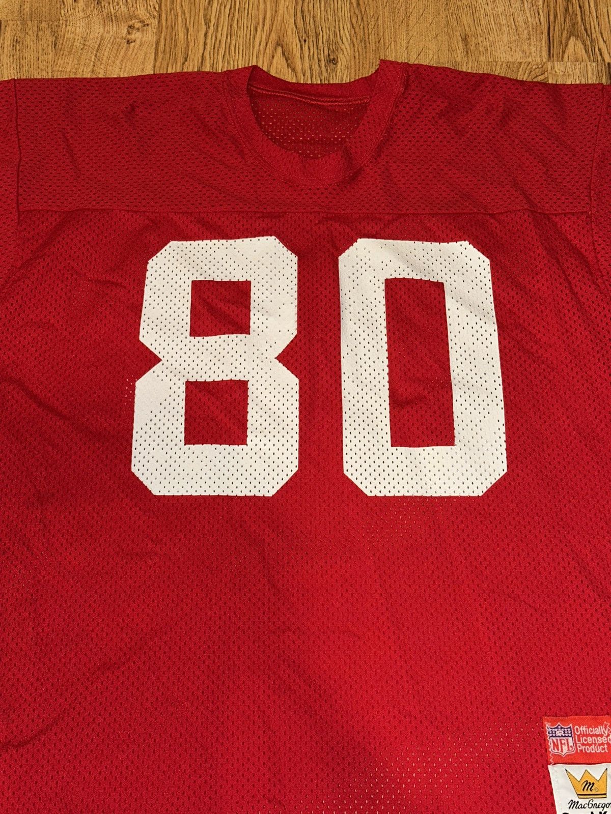 MacGregor VTG 80s MacGregor Sand Knit San Francisco 49ers Jerry Rice Size US L / EU 52-54 / 3 - 2 Thumbnail
