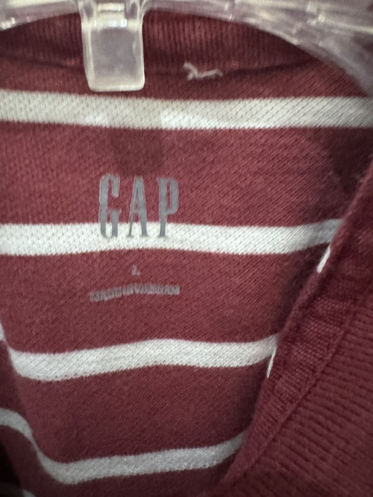 Gap red gap polo white stripes Size US L / EU 52-54 / 3 - 4 Thumbnail
