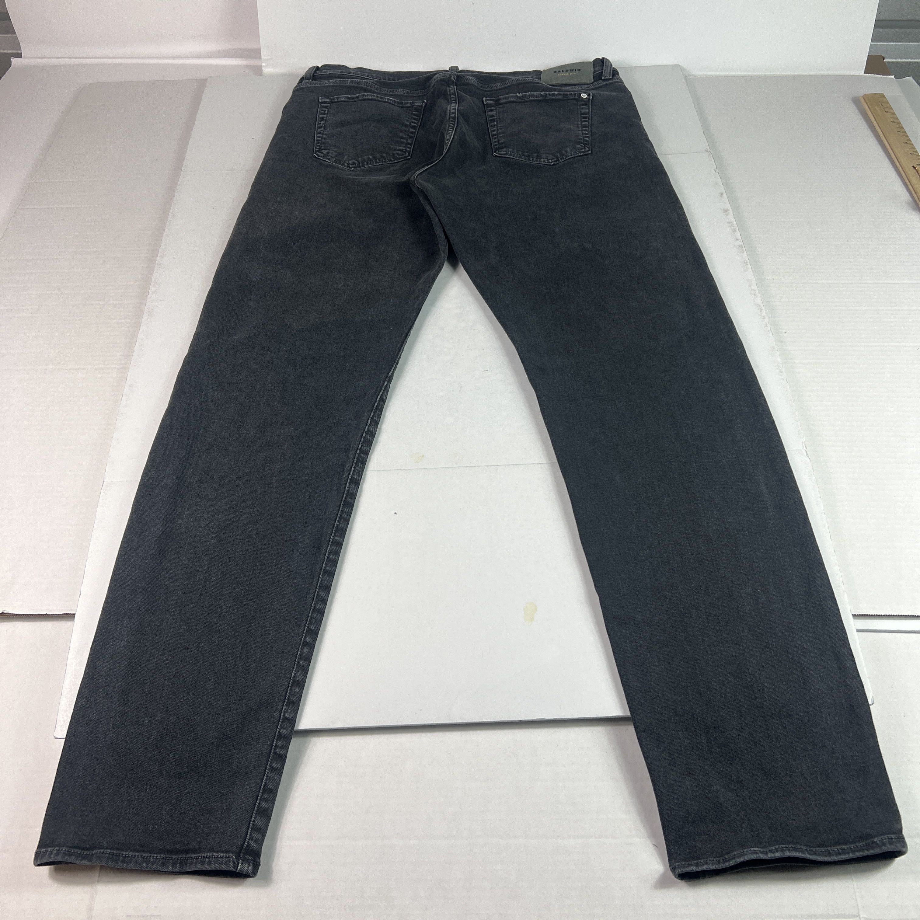 Baldwin Baldwin Jeans Henley Slim Straight Dark Grey Stretch Denim Size US 37 - 12 Thumbnail