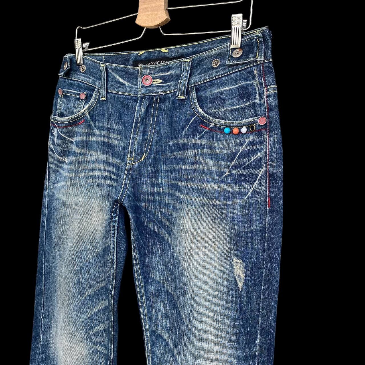 Japanese Brand × Le Grande Bleu (L.G.B.) × Tornado Mart A BEAUTIFUL FLARE DENIM RED PEPPER GOLD LABEL EAGLE WING Size US 31 - 3 Thumbnail