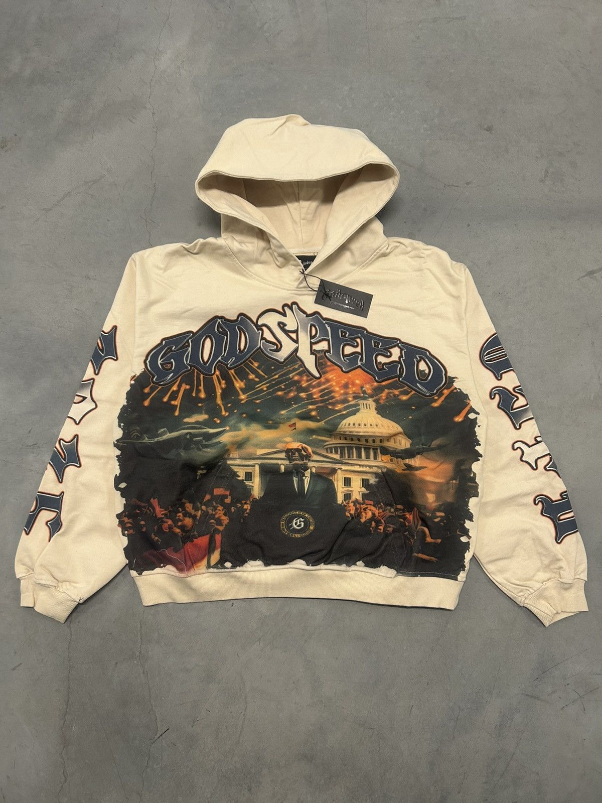 Godspeed Godspeed President R.O.R. Cream Pullover Hoodie Brand New Size US XL / EU 56 / 4 - 1 Thumbnail