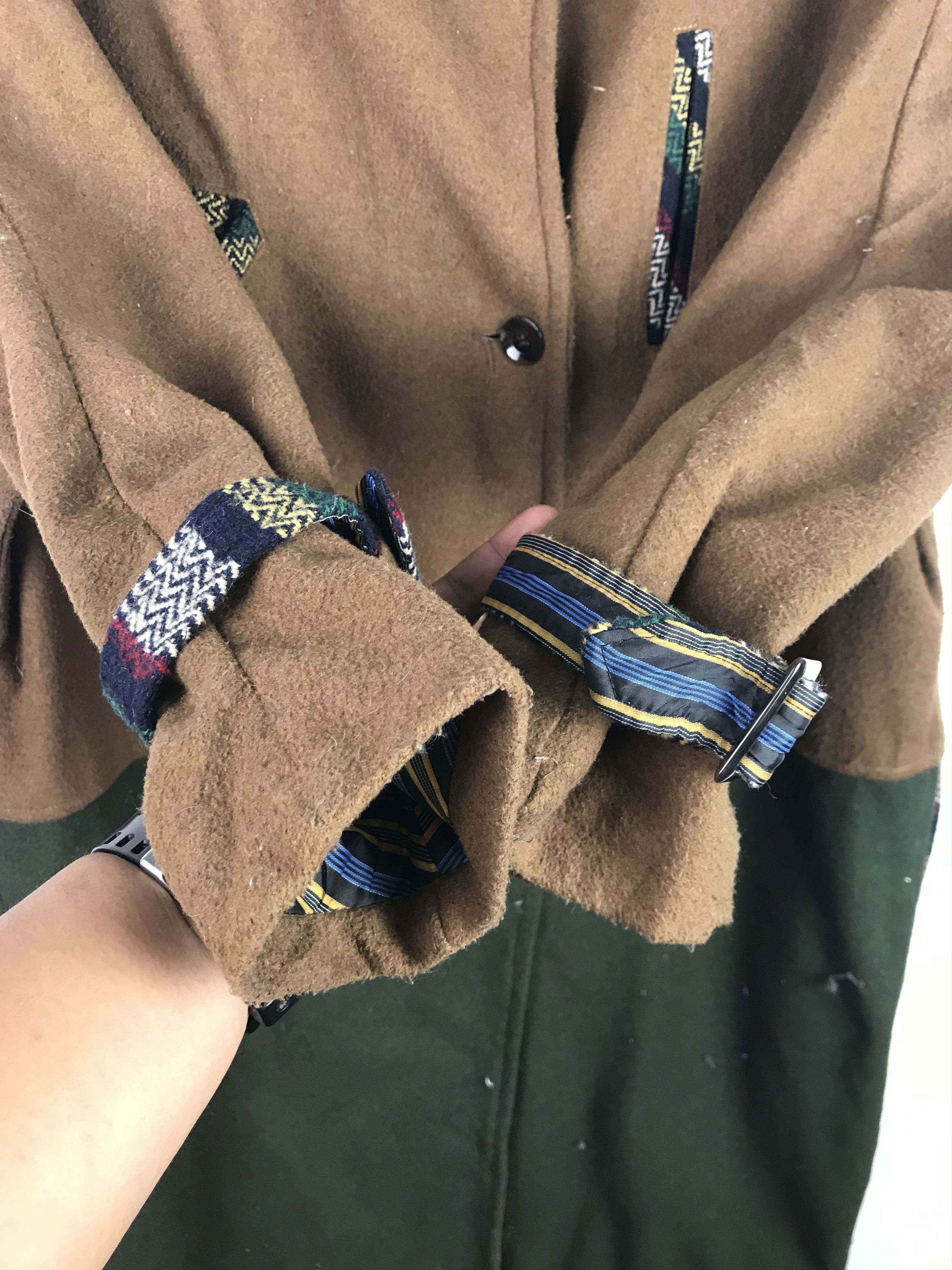 Other Vintage Wool Long Jacket Rare Design Size US XL / EU 56 / 4 - 7 Thumbnail
