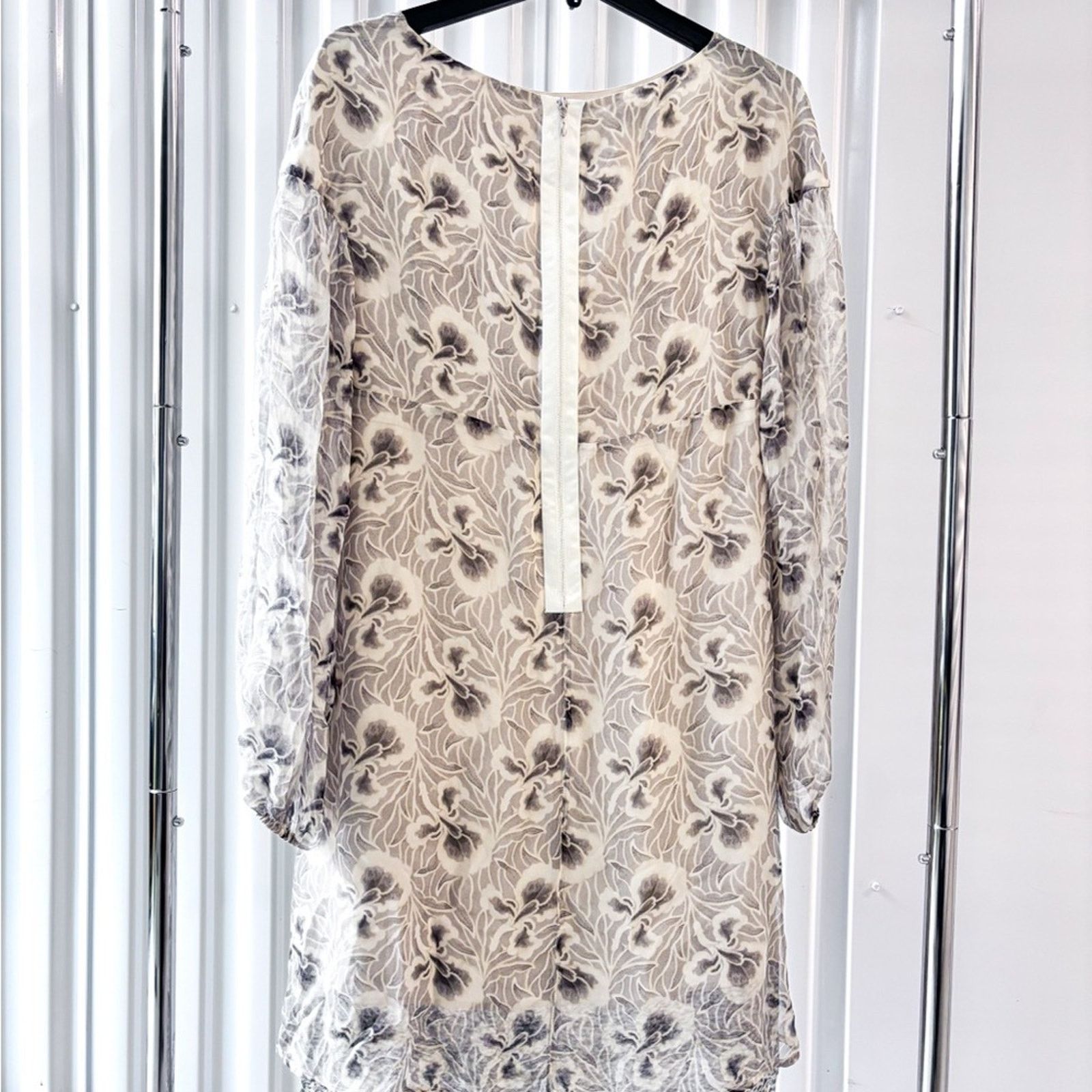 La Perla La Perla Black and Cream Floral Midi Dress Women's Size M Size M / US 6-8 / IT 42-44 - 2 Thumbnail