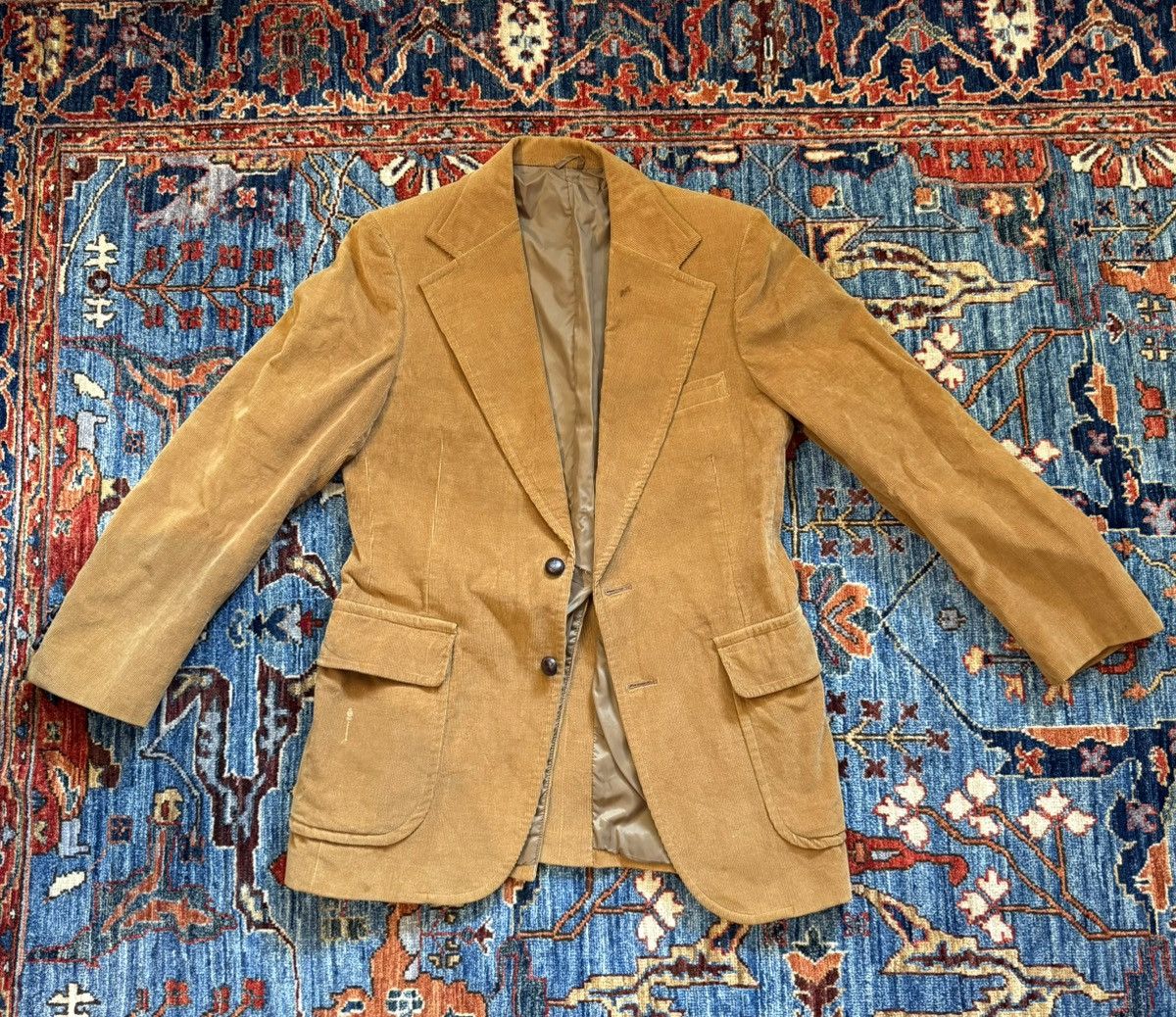 Other Vintage Beige Corduroy Blazer Size 36R - 1 Thumbnail