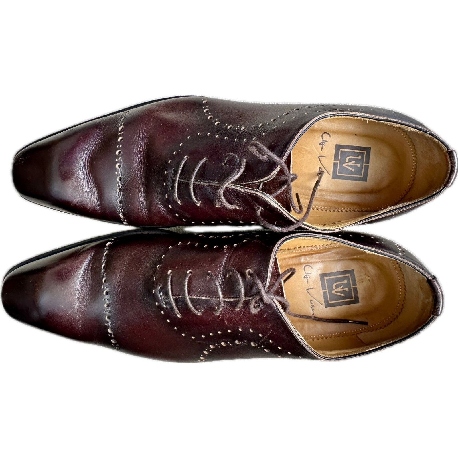 Ugo Cacciatori Ugo Vasare Italian Oxblood Oxford Brogues Size 13 w/ Box Size US 13 / EU 46 - 4 Thumbnail