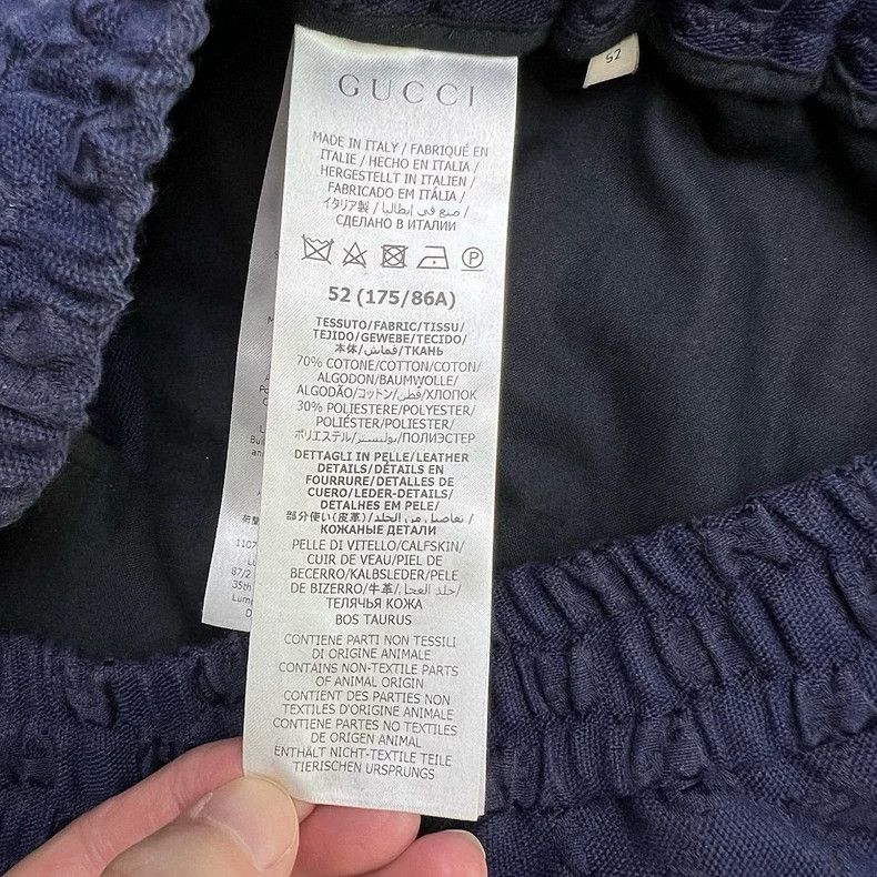Gucci Gucci Dark blue double G full print logo straight loose ca Size US 36 / EU 52 - 6 Thumbnail