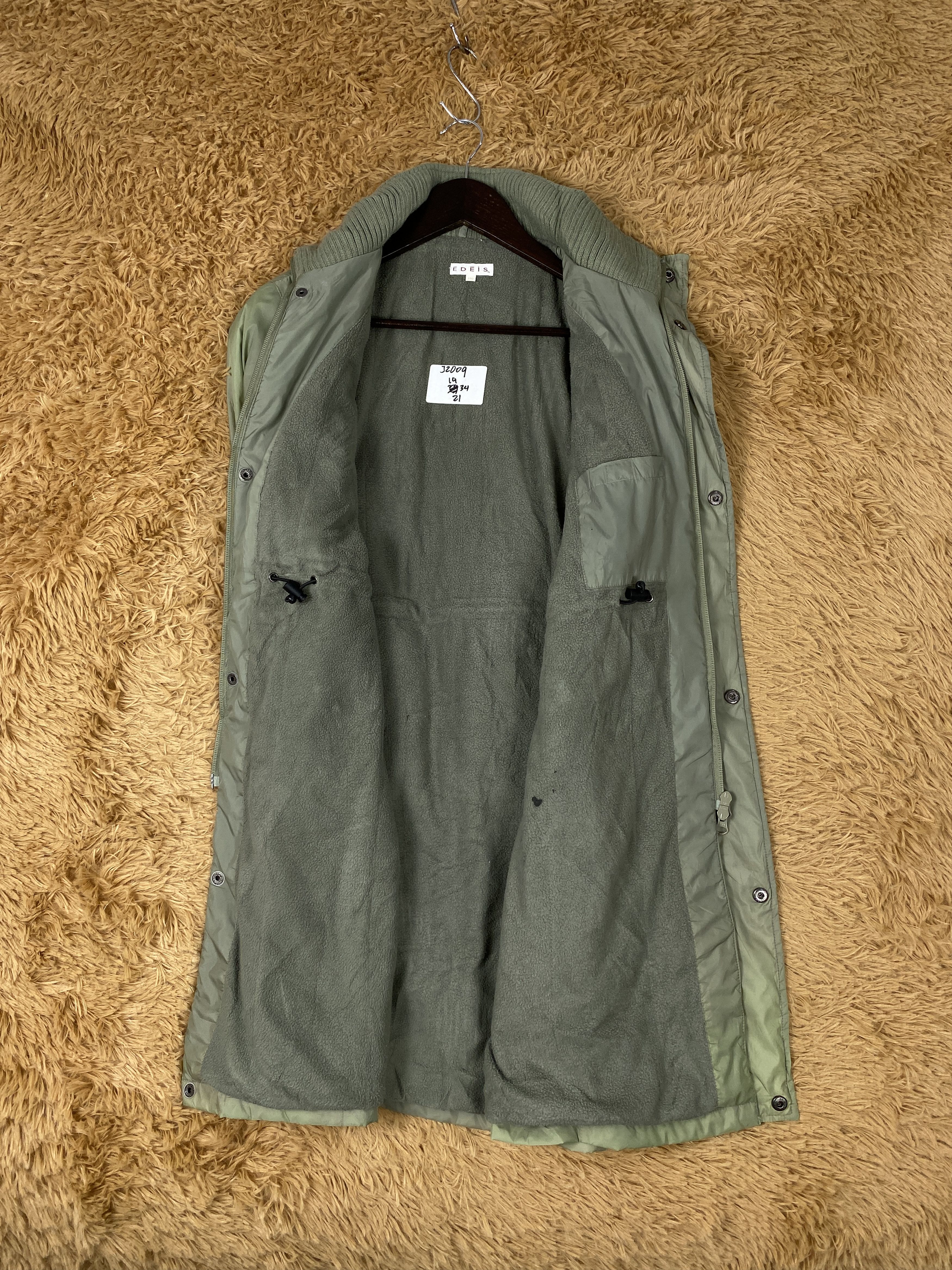 Japanese Brand Vintage Edeis Fleece Lining Long Jacket J2009 Size US S / EU 44-46 / 1 - 8 Thumbnail