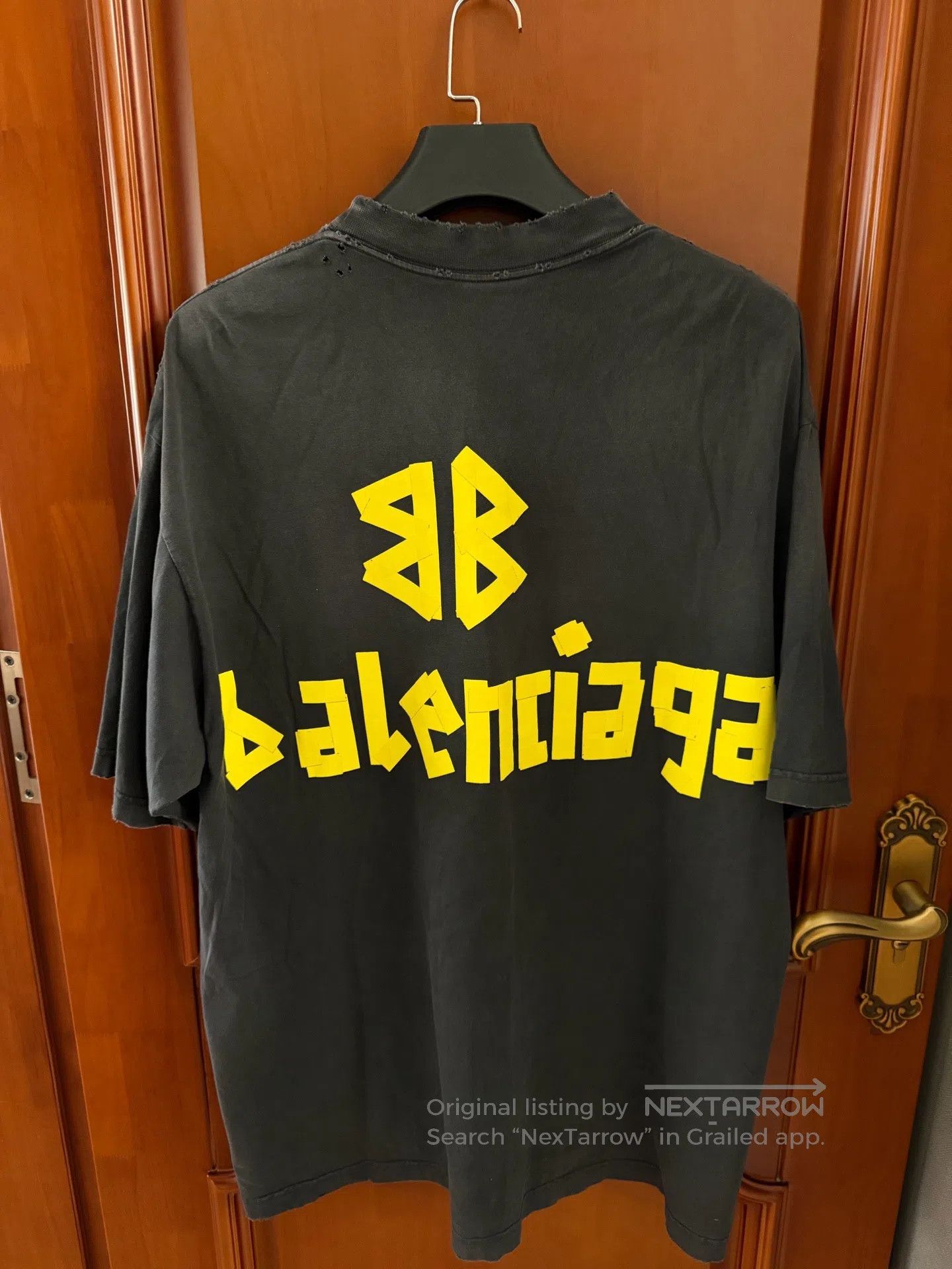 Balenciaga Balenciaga Tape Lettering Printed Short Sleeve T-Shirt Siz Size US L / EU 52-54 / 3 - 2 Thumbnail