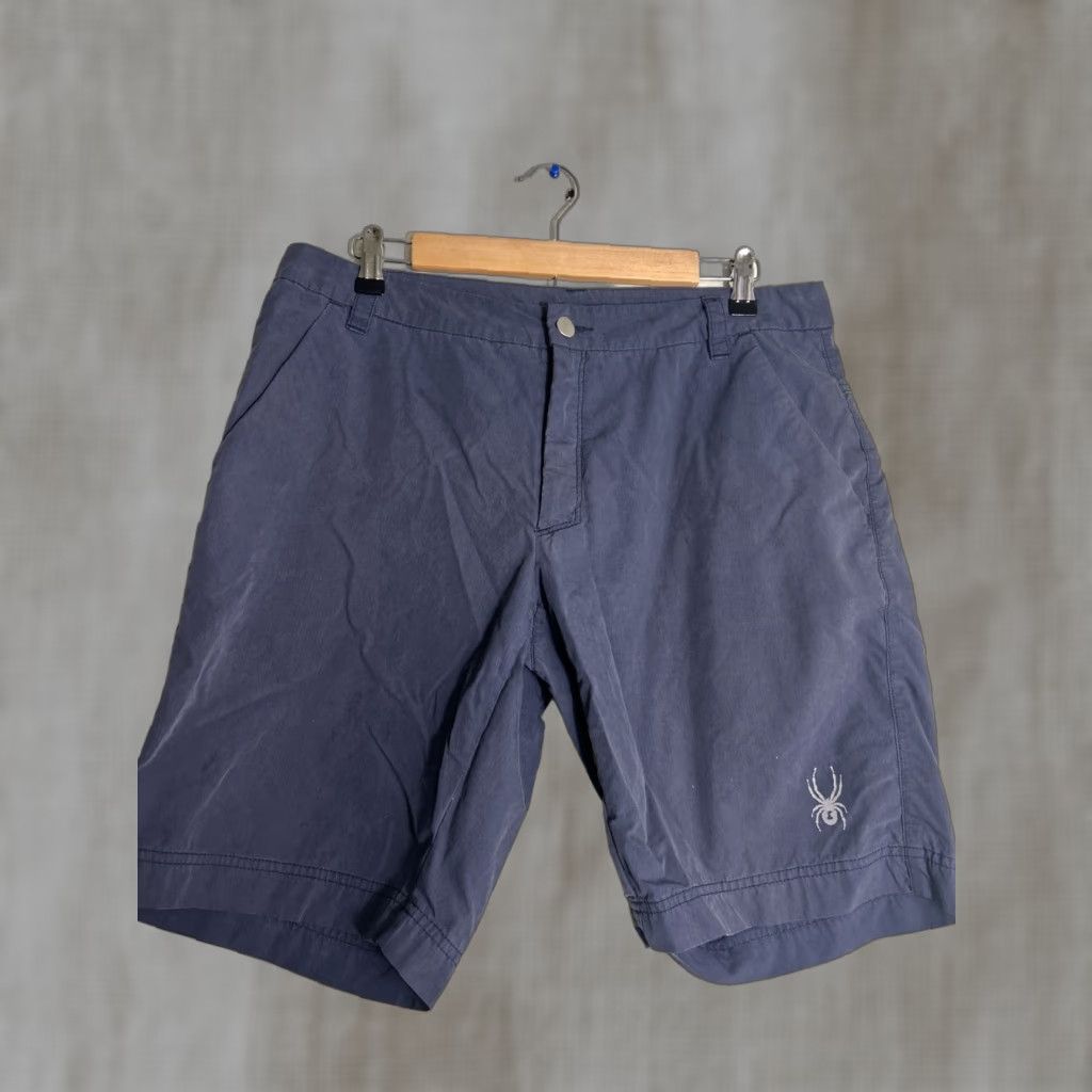 Spyder Spyder Ryder Shorts Gray Mens XL Zip Belt Loops 35x9 Cotton Nylon Solid Logo 9in Inseam Casual Size US 36 / EU 52 - 1 Thumbnail
