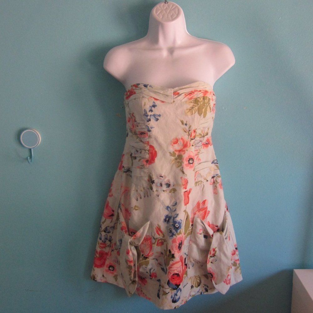 Annette Gortz Nanette Lepore Strapless Garden Party Mini Dress 2 Size XS / US 0-2 / IT 36-38 - 6 Thumbnail
