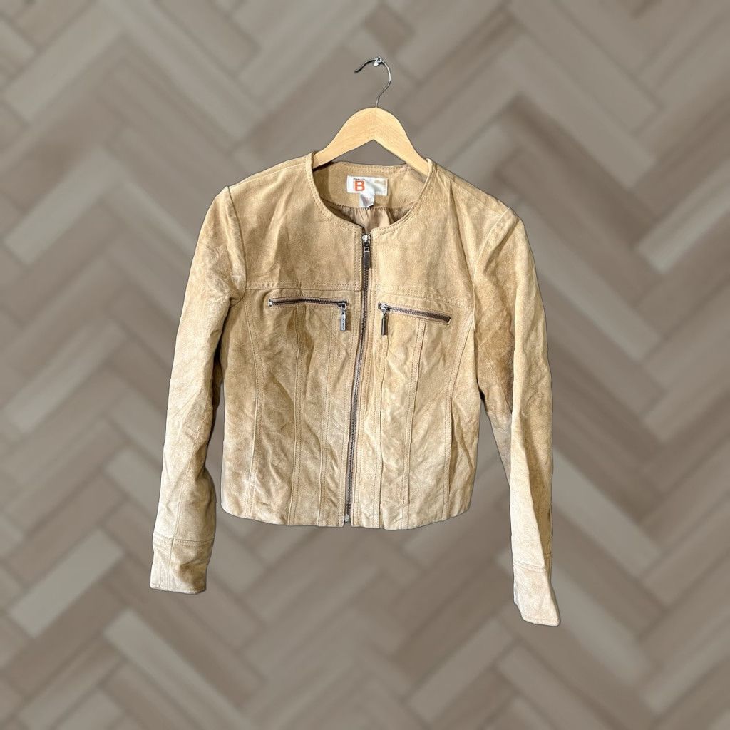 Vintage Bernardo Womens Leather Jacket Full Zip Brown Size S (Small) Size S / US 4 / IT 40 - 1 Thumbnail