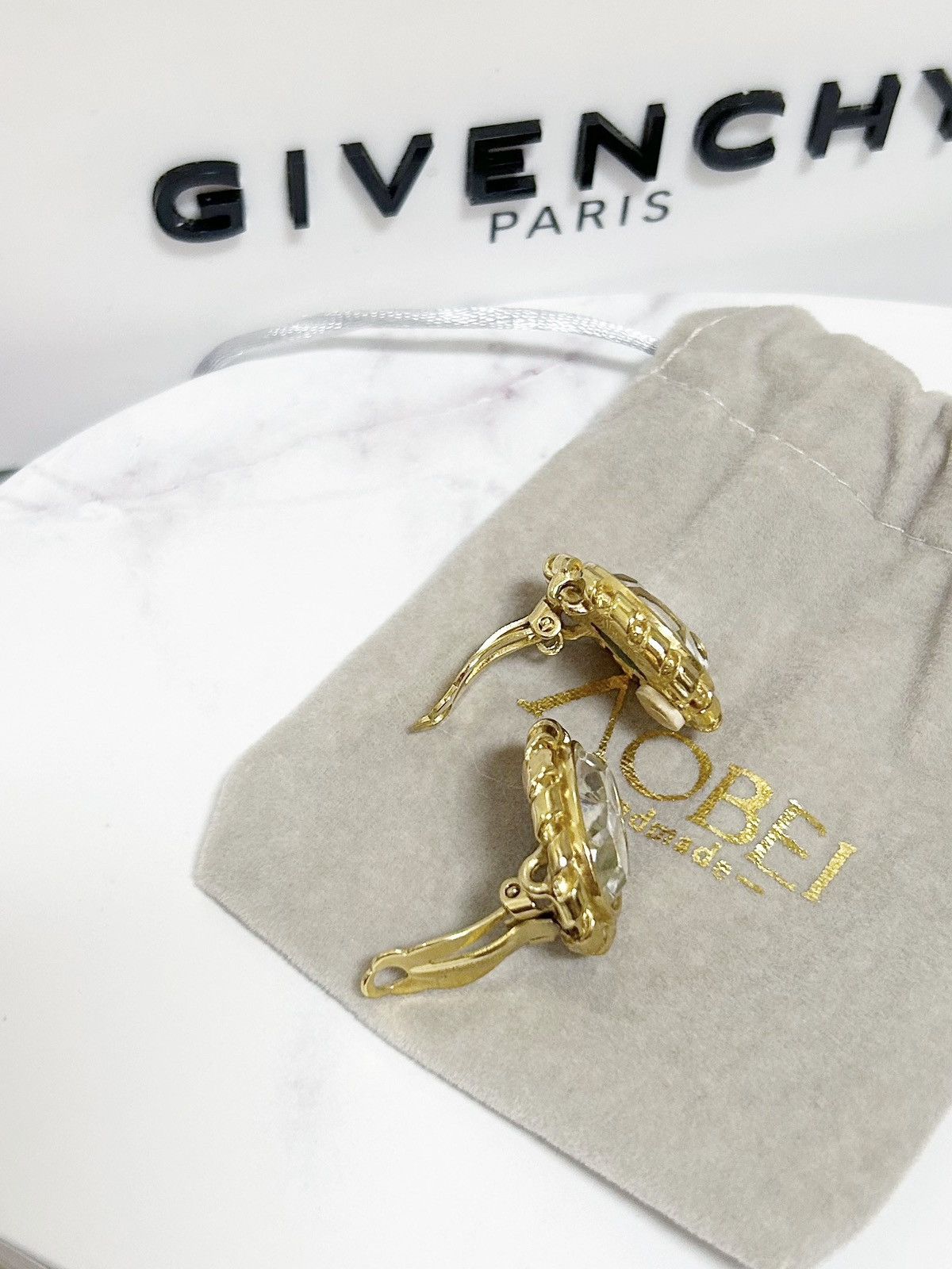 Givenchy Authentic Givenchy RARE Vintage Crystal Statement Earrings Size ONE SIZE - 7 Thumbnail