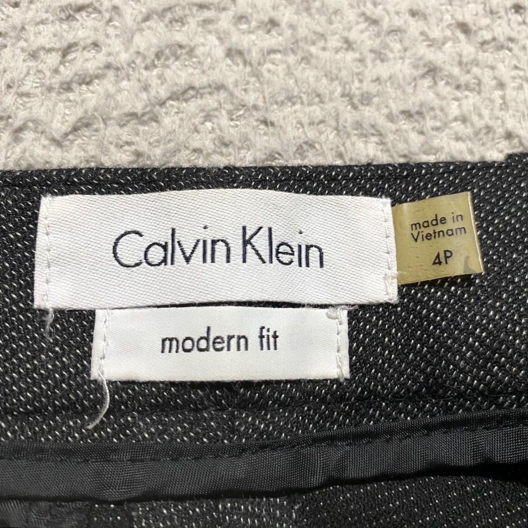 Calvin Klein Calvin Klein Dress Pants Womens Gray Flared Mid Rise Petite 4P Size 27" / US 4 / IT 40 - 3 Thumbnail