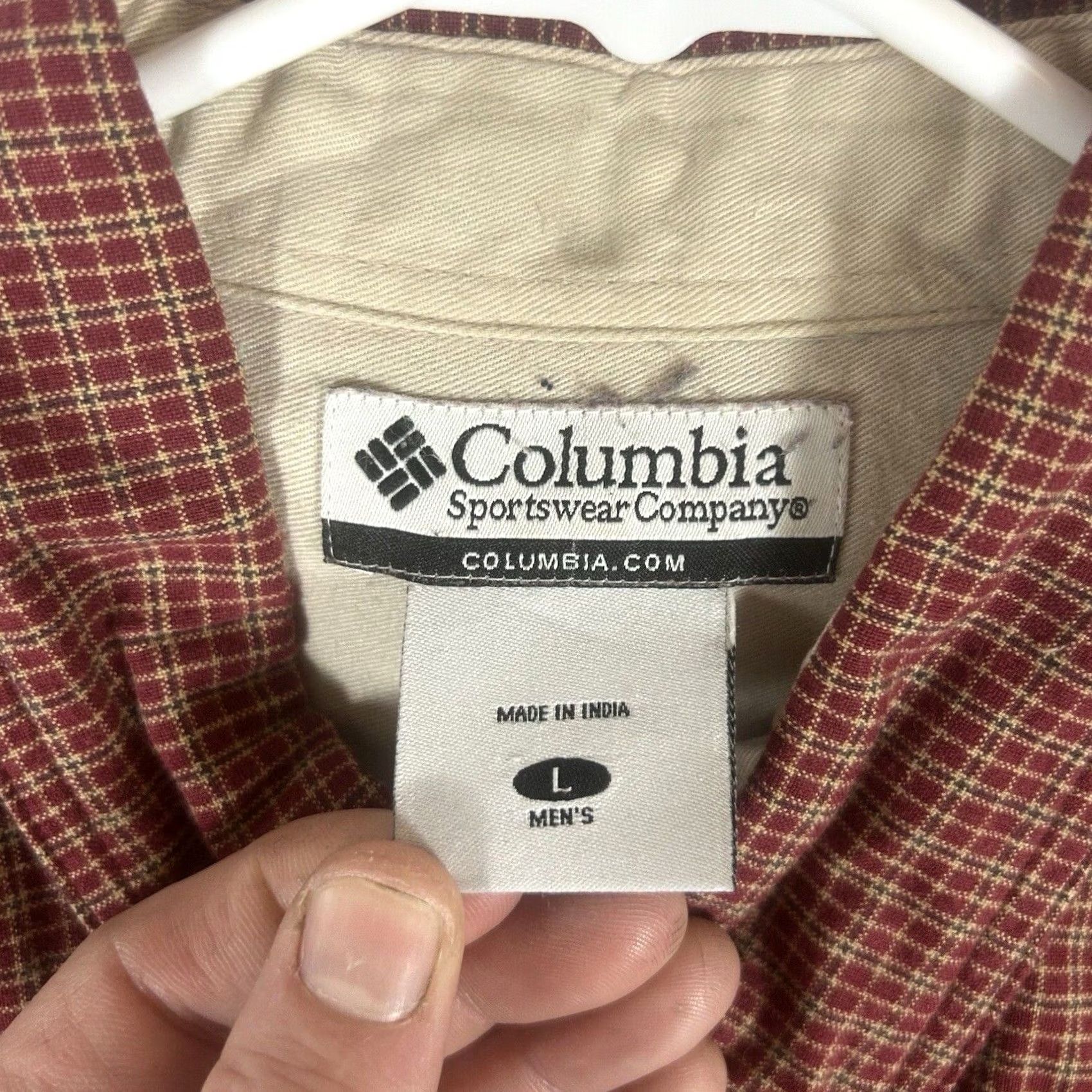 Vintage Columbia Button-Up Long Sleeve Shirt Mens Large Red Plaid Outdoor Hiking Fishing Size US L / EU 52-54 / 3 - 4 Thumbnail