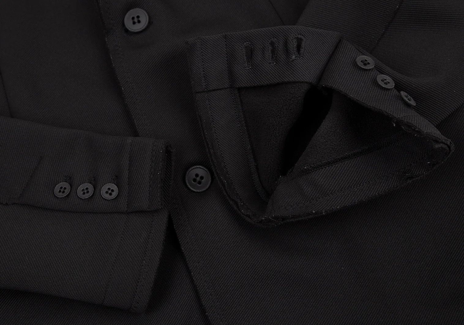 Emporio Armani Outseam Fleece-Lined 2B Jacket in Black, Size XL Size US XL / EU 56 / 4 - 8 Thumbnail