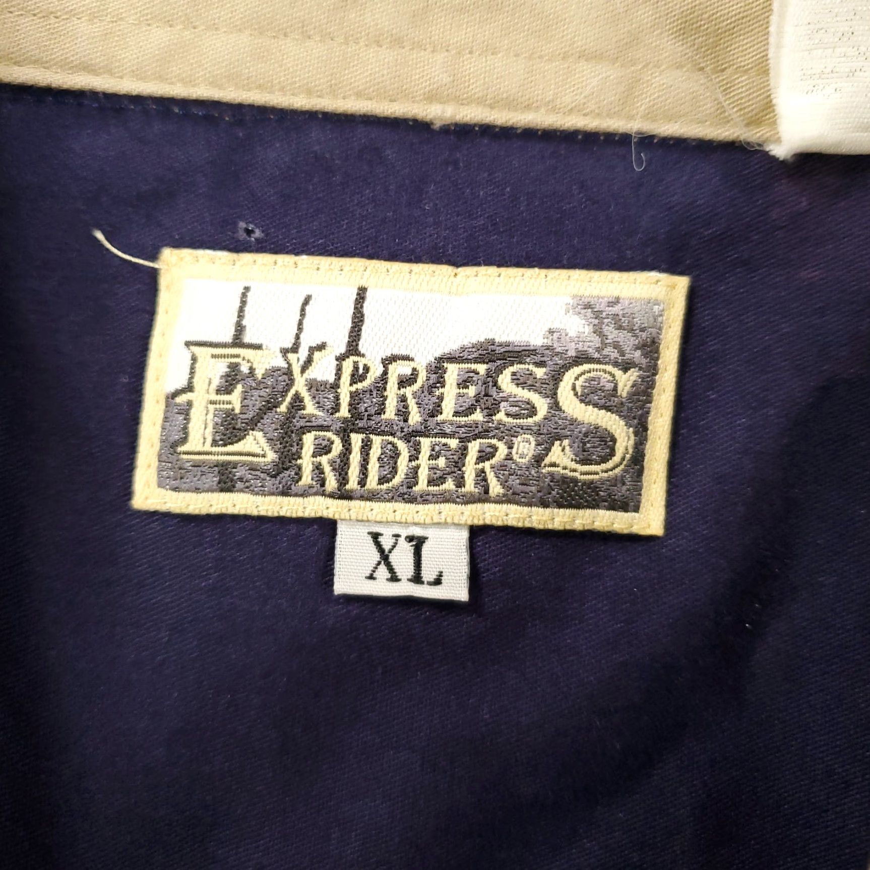 Vintage VINTAGE Express Rider Shirt Mens XL Navy Aztec Western Geometric Cowboy Long Sleeve Button-Up Pockets Size US XL / EU 56 / 4 - 7 Thumbnail