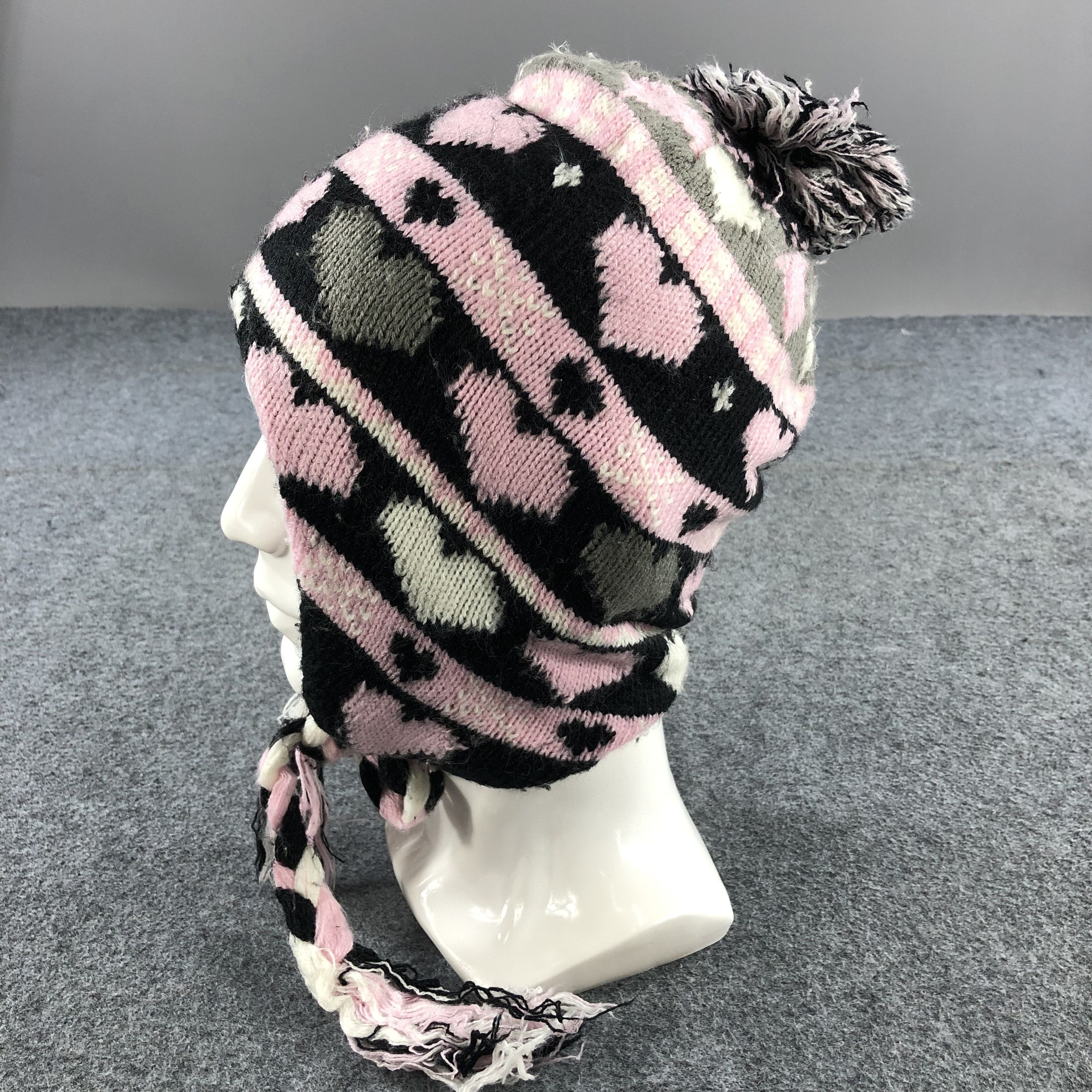 Vintage Unknown Love Earflap Bobble Beanie Snowcap Snow Hat B174 Size ONE SIZE - 2 Thumbnail