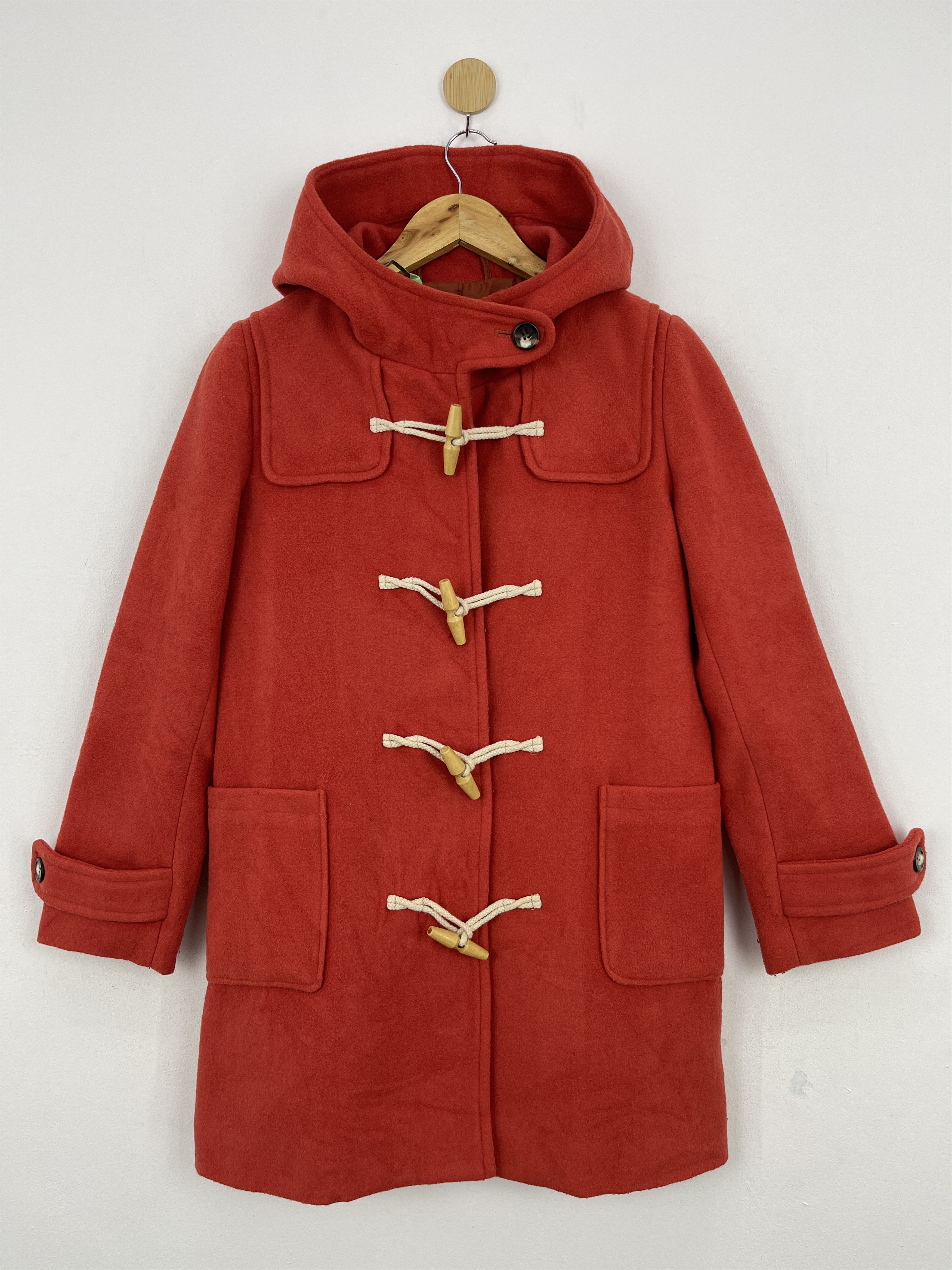 Other Innowave Red Wool Cashmere Long Button Up Hooded Coat JA0089 Size US M / EU 48-50 / 2 - 1 Thumbnail