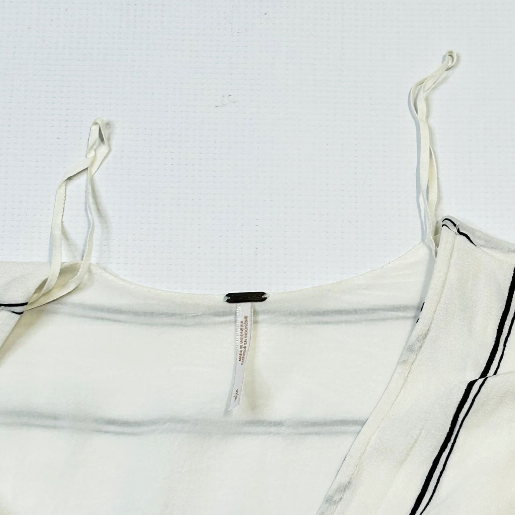Free People VINTAGE Free People Boho White Black Striped Top Crop Blouse Kimono Sleeve Size Small Size S / US 4 / IT 40 - 5 Thumbnail