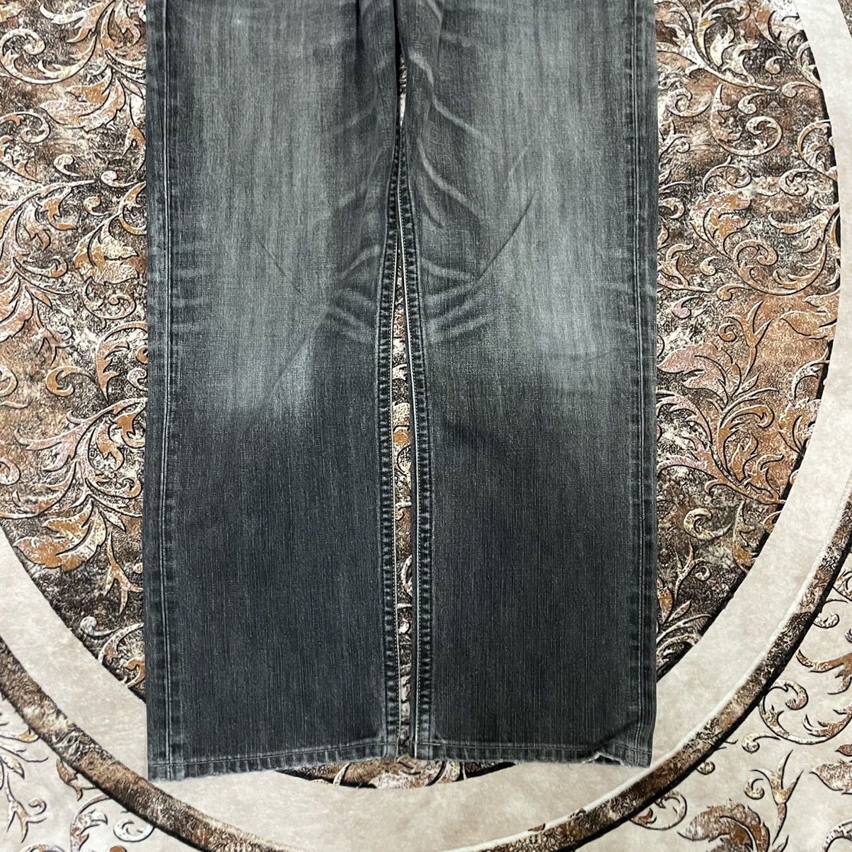 Wrangler 🔥Vintage Wrangler W0903 Stoned Washed Distress Denim Jeans Size US 33 - 3 Thumbnail