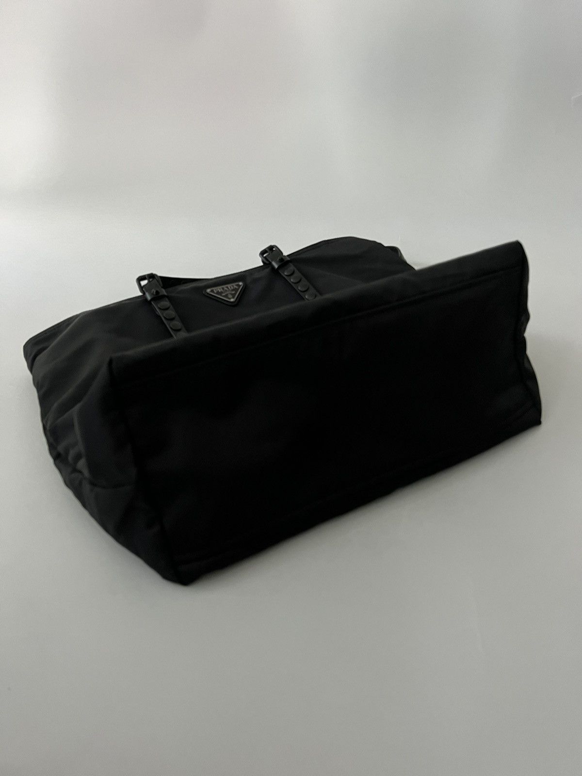 Prada Prada Nylon New Vela Studded Tote Black Size ONE SIZE - 9 Thumbnail
