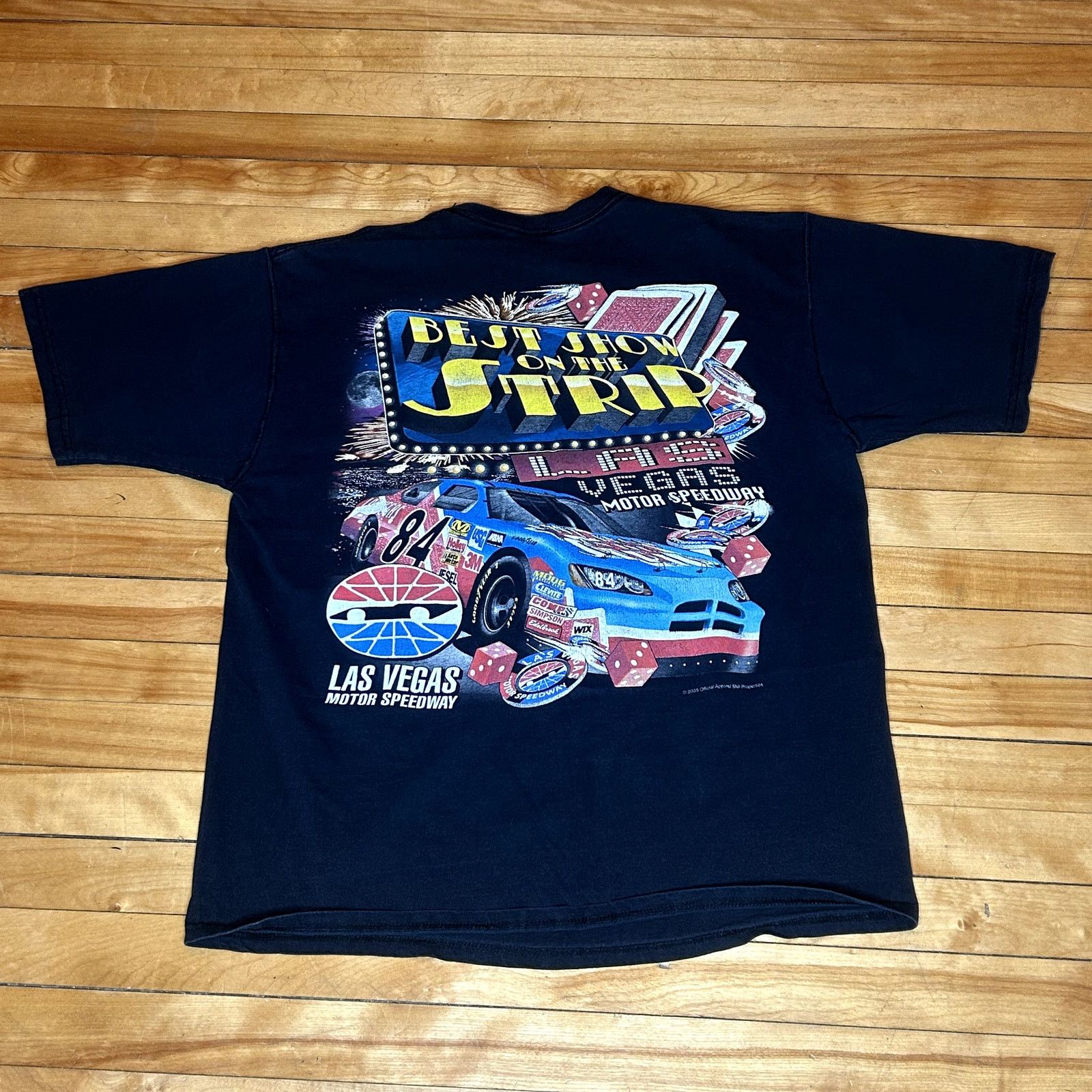 Fruit Of The Loom Y2K Las Vegas Racing T-Shirt XL Size US XL / EU 56 / 4 - 7 Thumbnail