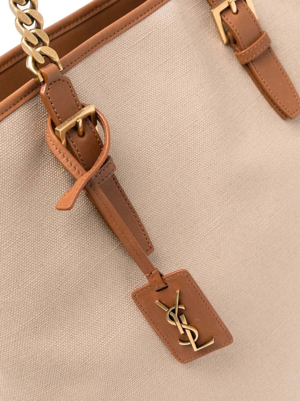 Saint Laurent Paris o1bcso1str0326 Size: OS/Canvas Tote Bag in Beige Size ONE SIZE - 3 Thumbnail