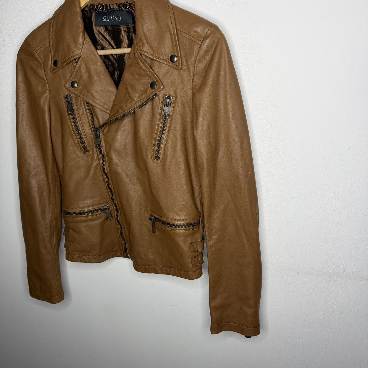 Gucci Gucci Leather Jacket Biker by Tom Ford Y2K Size XS / US 0-2 / IT 36-38 - 2 Thumbnail