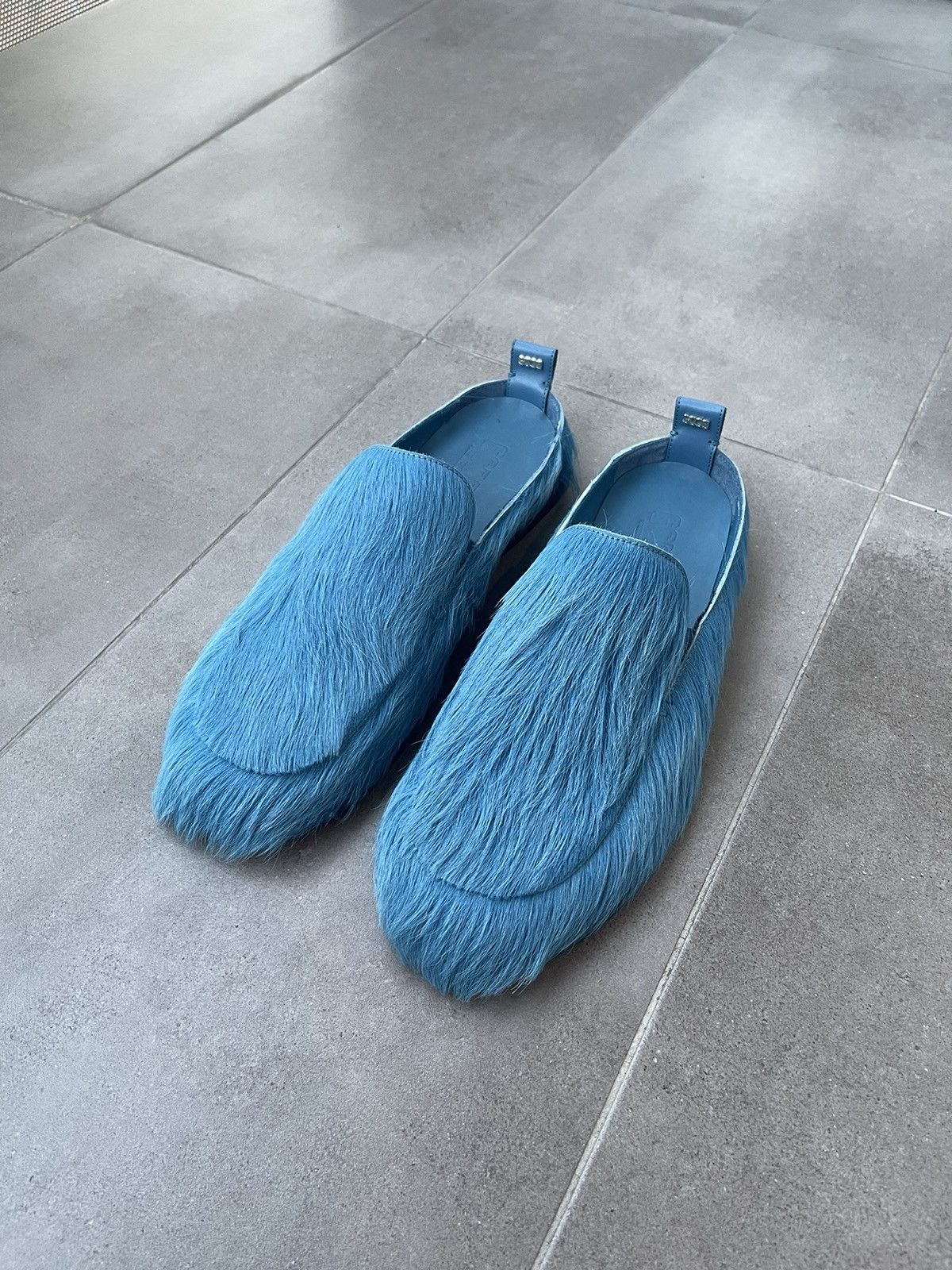 GCDS × Marni !DS! SS23 GCDS Fussbet Calf Hair Blue Cavallino Mules Clogs Size US 10 / EU 43 - 1 Thumbnail