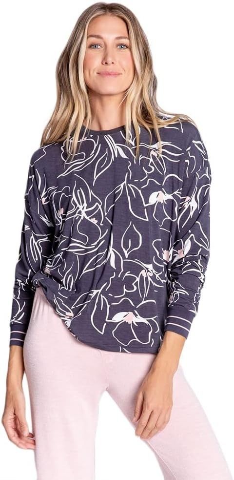 Other PJ Salvage Loungewear Love Lines Top Charcoal Floral ( S ) Size S / US 4 / IT 40 - 1 Thumbnail