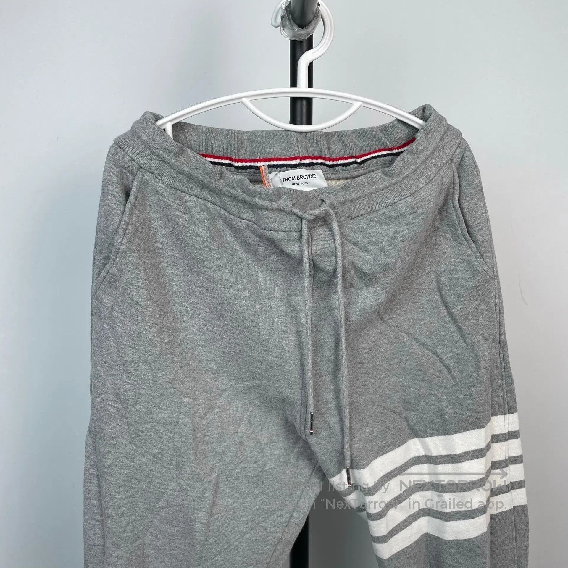 Thom Browne Thom Browne size XL Gray Four Stripe Long Pants| Size US 27 - 3 Thumbnail