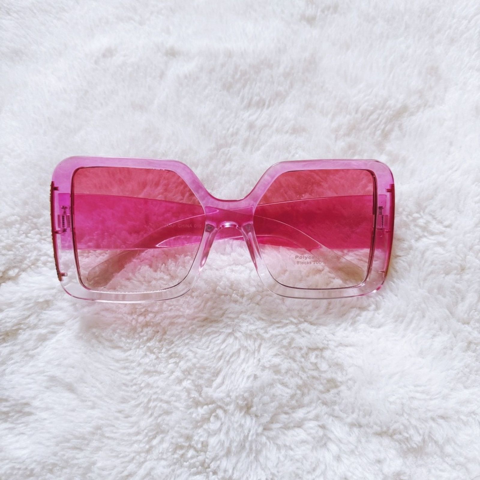 Other Junia Clear Pink Oversized Sunglasses Size ONE SIZE - 1 Thumbnail