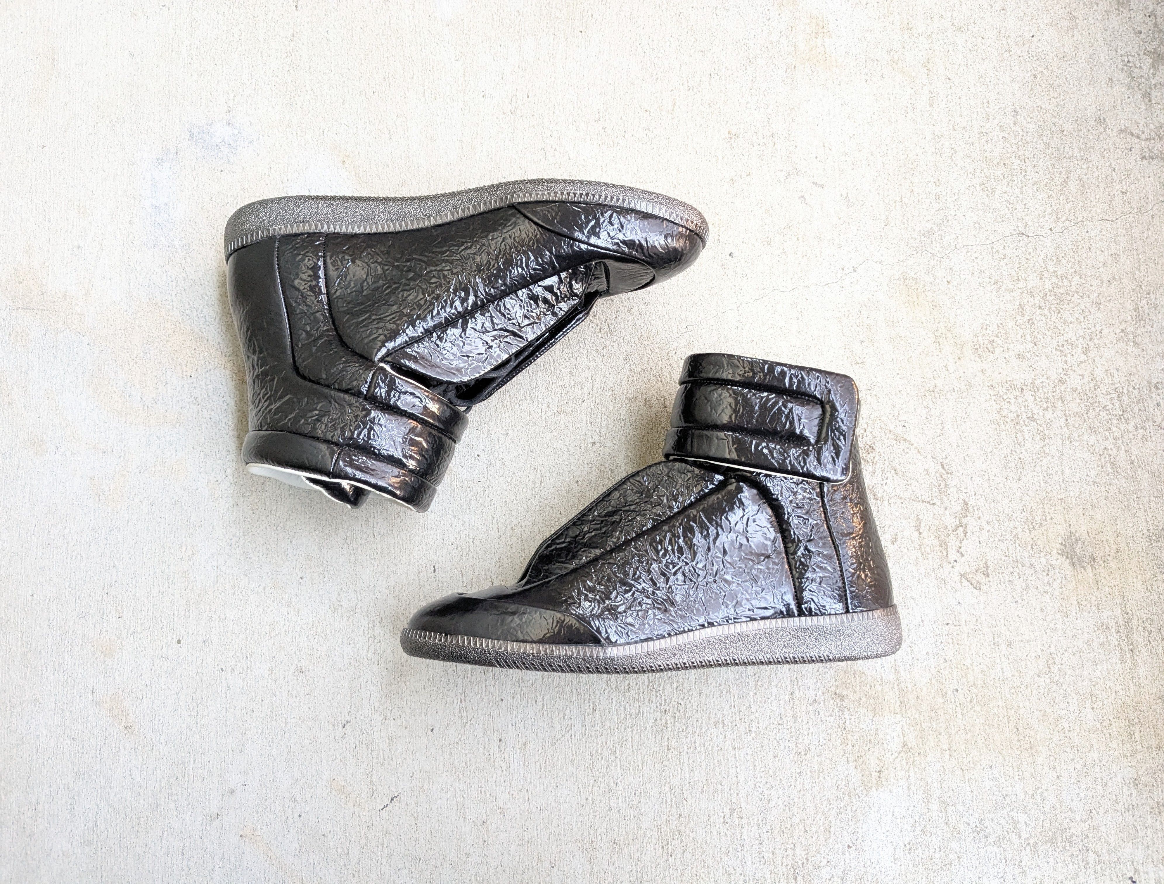 Maison Margiela × Rare Maison Margiela Future Black 10 43 High Tops Leather  | Grailed