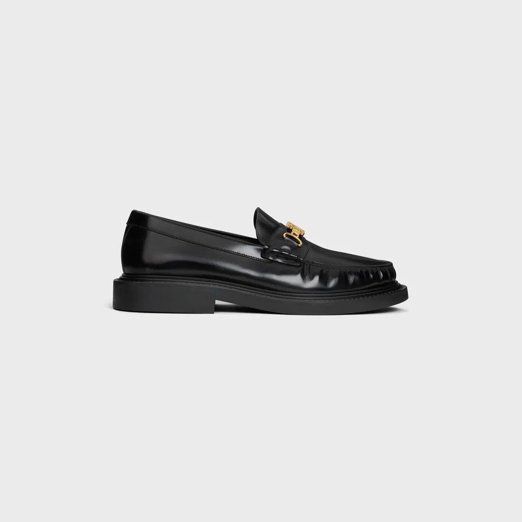 Celine o1bcso1str0126 360813602C Triomphe Chain Loafers in Black Size US 10 / IT 40 - 1 Thumbnail