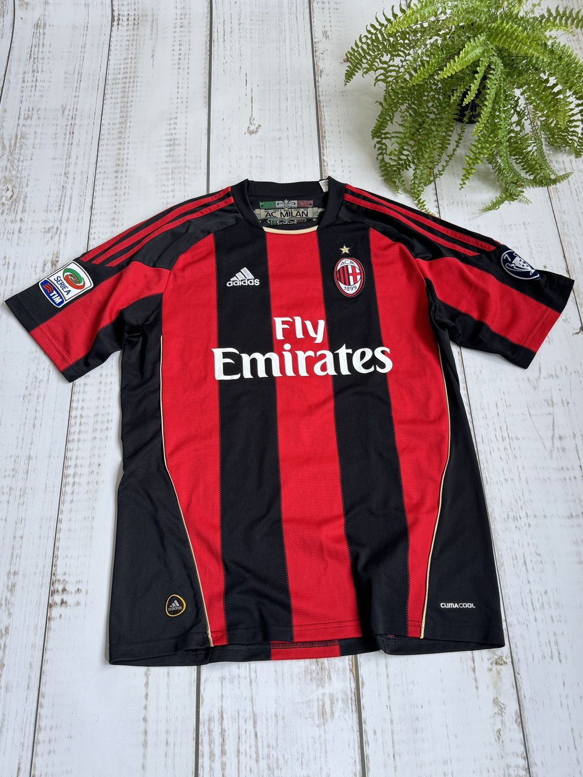 Adidas Soccer Jersey AC Milan 2010 2011 Adidas Patch Size US M / EU 48-50 / 2 - 1 Thumbnail