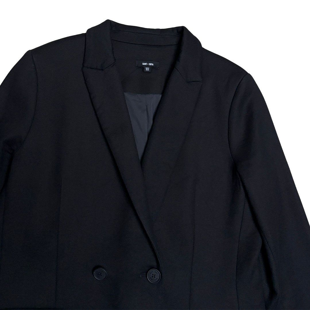 Other SAINT + SOFIA Cambridge Crepe Business Blazer Jacket 12 Size XL / US 12-14 / IT 48-50 - 6 Thumbnail
