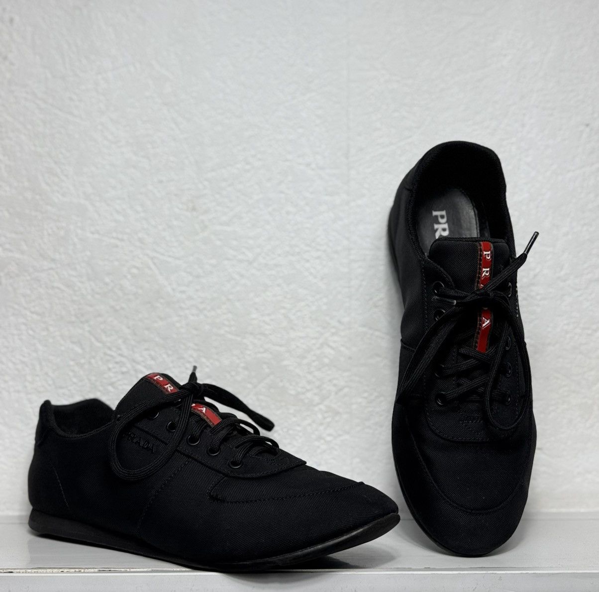 Prada Prada Red Tab Luxury Black Casual Shoes Sneakers Size US 9 / EU 42 - 1 Thumbnail