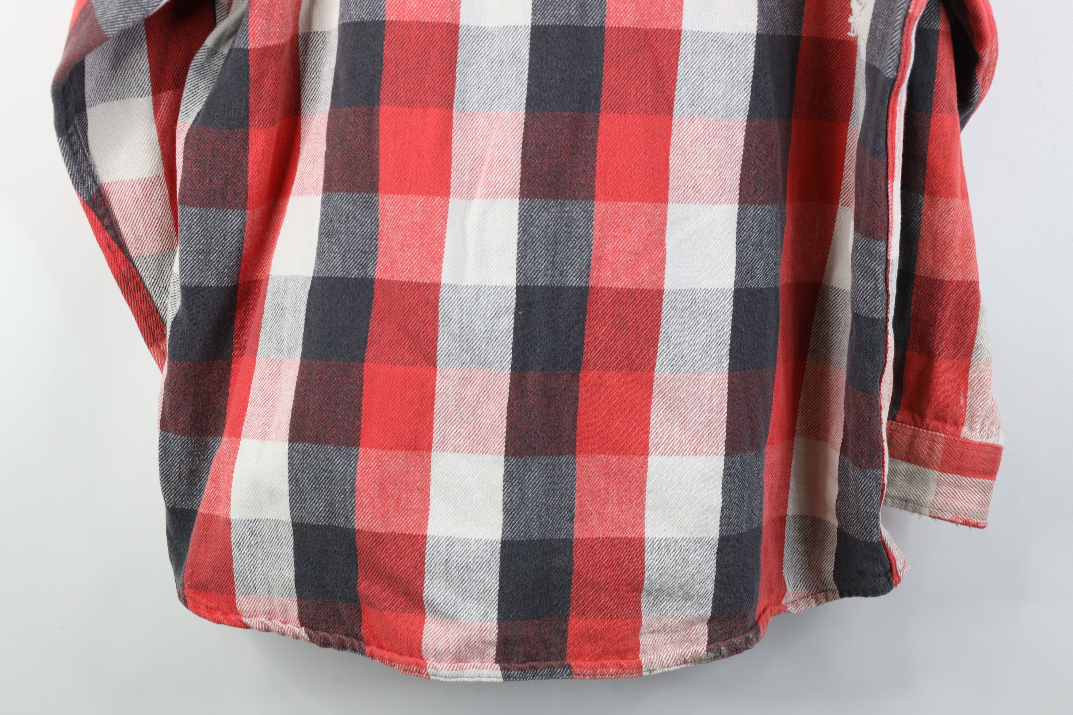 Vintage Vintage 90s Streetwear Heavyweight Button Shirt Plaid Size US XL / EU 56 / 4 - 15 Thumbnail